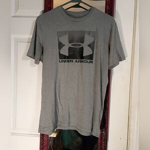 Under Armour Men's Heather Gray Logo Tee